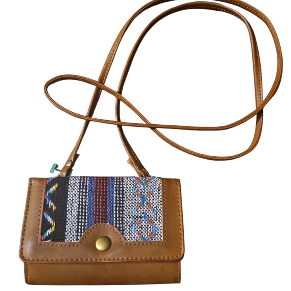SMALL SHOULDER WALLET FAUX LEATHER